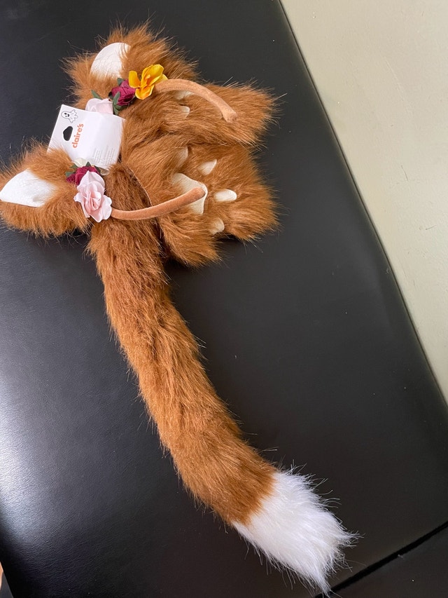 NEW — Lion Cat Dress-Up Set — Headband, Paws & Tail — Costume - photo 3