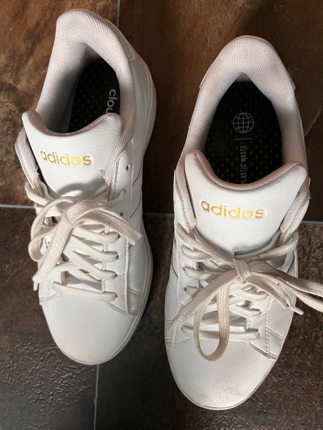 Adidas Grand Court Sneakers Cloudfoam Comfort Shoes Size 7 Women