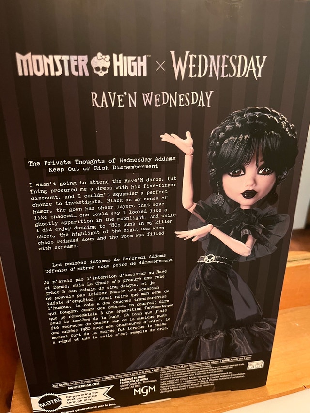 Brand NEW in Box — Monster High Wednesday Doll - photo 3