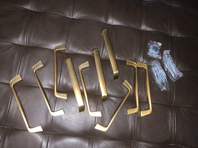 Brand NEW — Set of 10 Cabinet Drawer Pulls Door Handles Gold