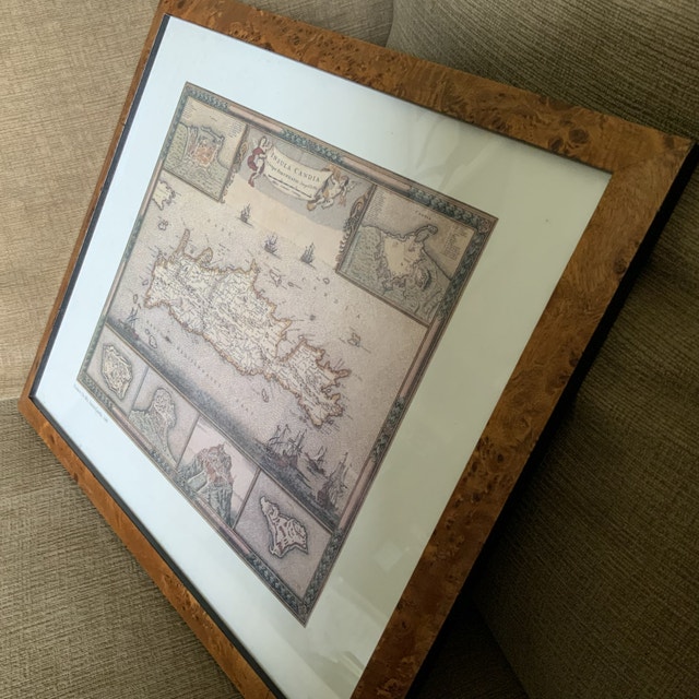 Framed Map of Insula Candida (Crete, 1680) - photo 3