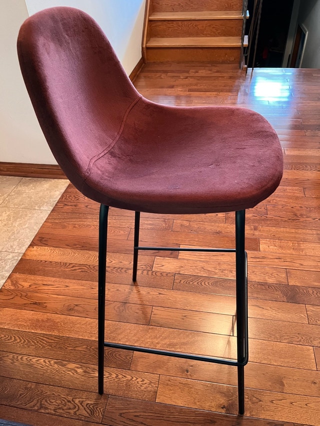 NEW Stool — Fabric Seat, Metal Legs — One Available
