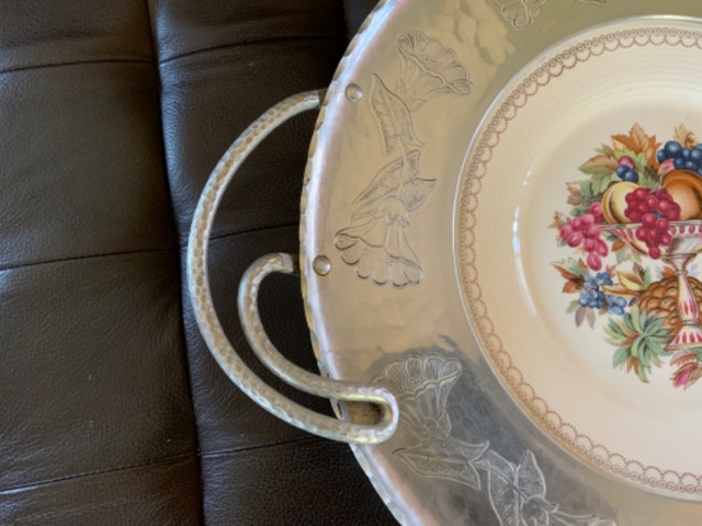 Vintage 22K White Gold Triumph Limoges Imperial Victorian Tray - photo 3