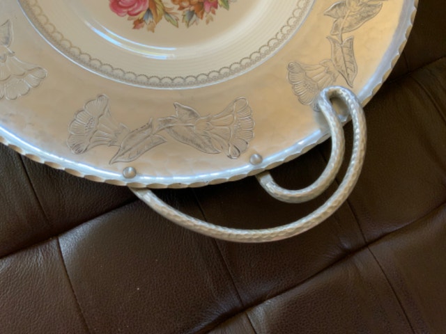 Vintage 22K White Gold Triumph Limoges Imperial Victorian Tray - photo 4