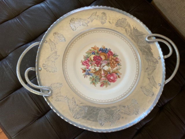 Vintage 22K White Gold Triumph Limoges Imperial Victorian Tray - photo 5