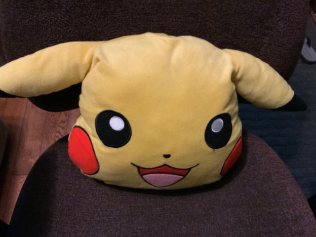 Pikachu Pokemon Plush Pillow 12” x 14” - photo 2