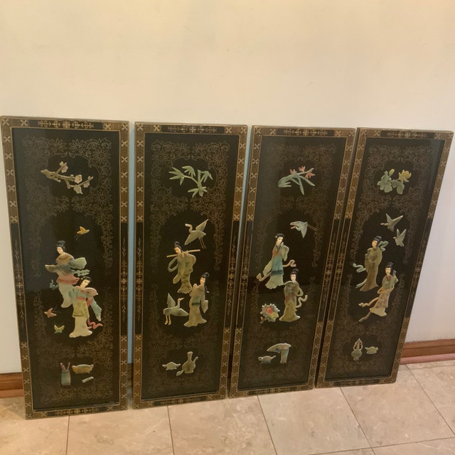 $30 each Mother of Pearl Wall Art Panels — Set of 4