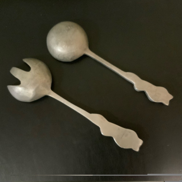 Vintage Metal Spoon and Fork Set - photo 5