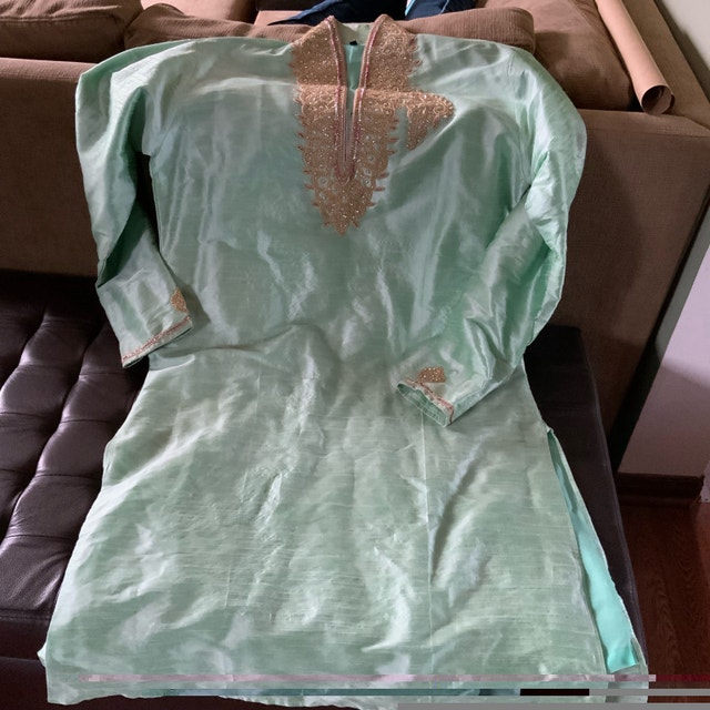 Men's Kurta — Size 42 — Fully Lined Embellished Long Kurta - photo 5