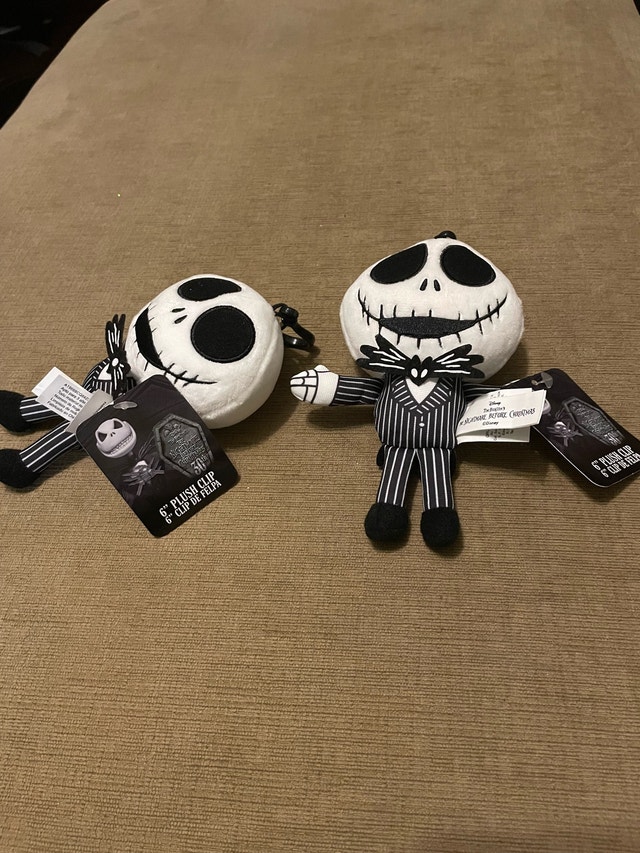 Disney 6" Plush Clip Jack Skellington Nightmare Before Christmas