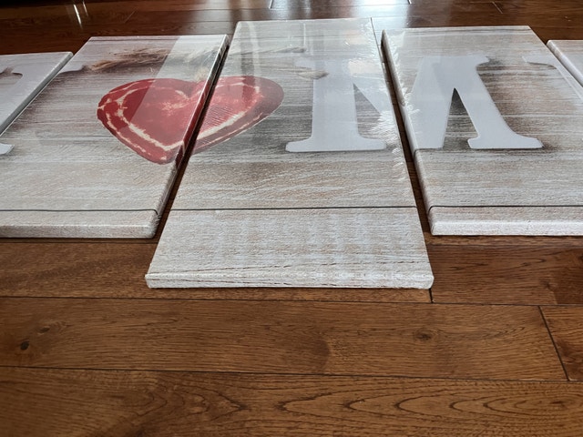 Brand NEW Sealed - 5-Piece "HOME" Canvas Print 29" x 60" - photo 4