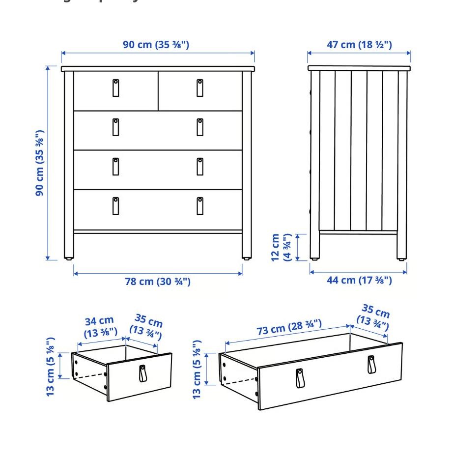 IKEA Björksnäs 5-Drawer Chest, Birch - photo 3