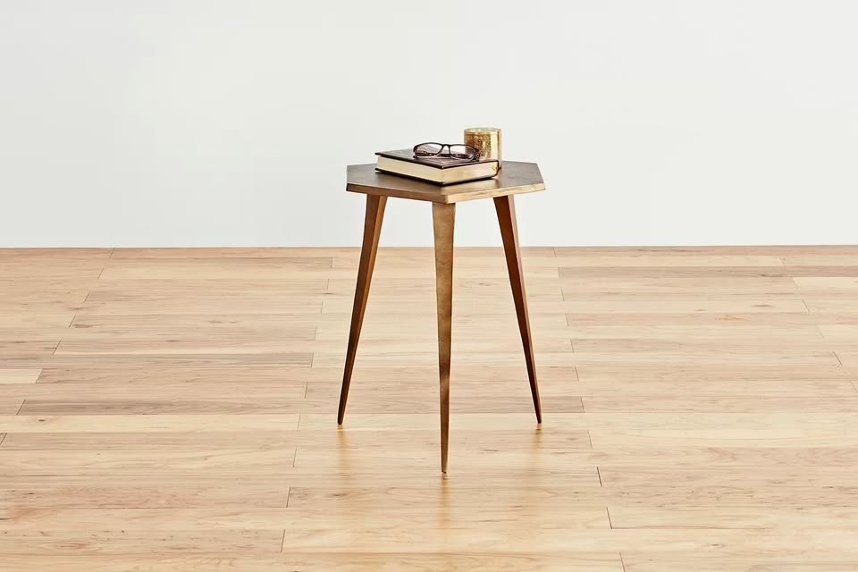 Brass Aluminum End Table
