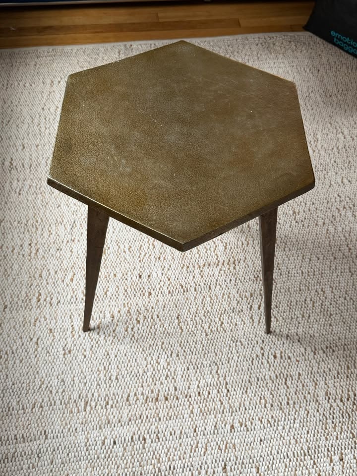 Brass Aluminum End Table - photo 2