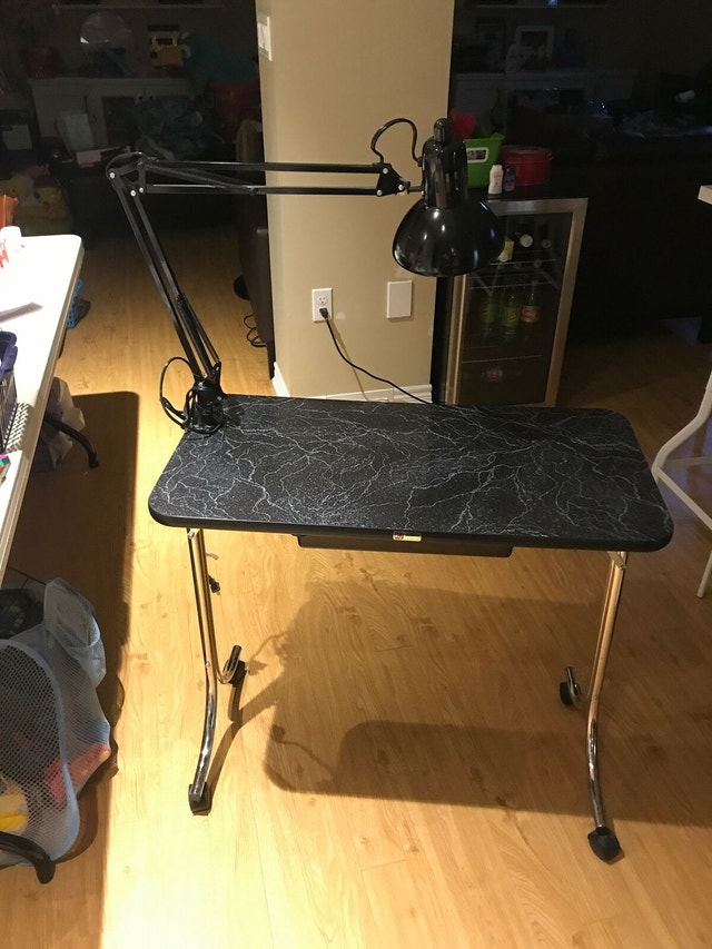 Kay line esthetician table with light