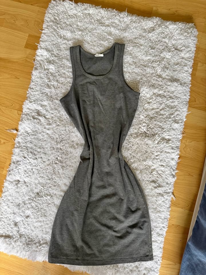 Comfy Gray Tank Dress/ bodycon (xxs)