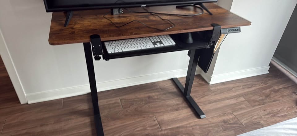 Adjustable Electronic Standing Desk w/ Keyboard & Mouse Holder
