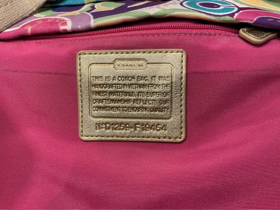 Ladies Purse Coach Vintage Poppy Graffiti Crossbody - photo 2