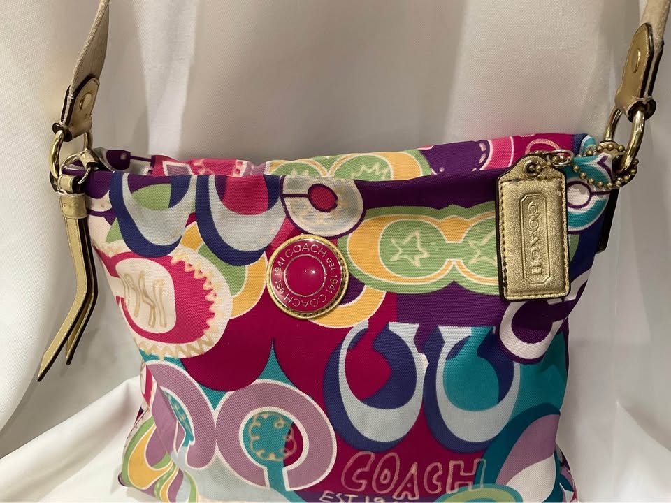 Ladies Purse Coach Vintage Poppy Graffiti Crossbody - photo 5