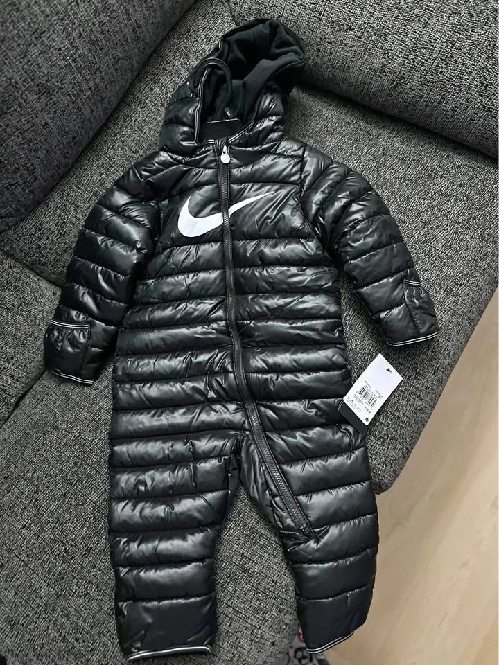 Nike black puffer winter onesie