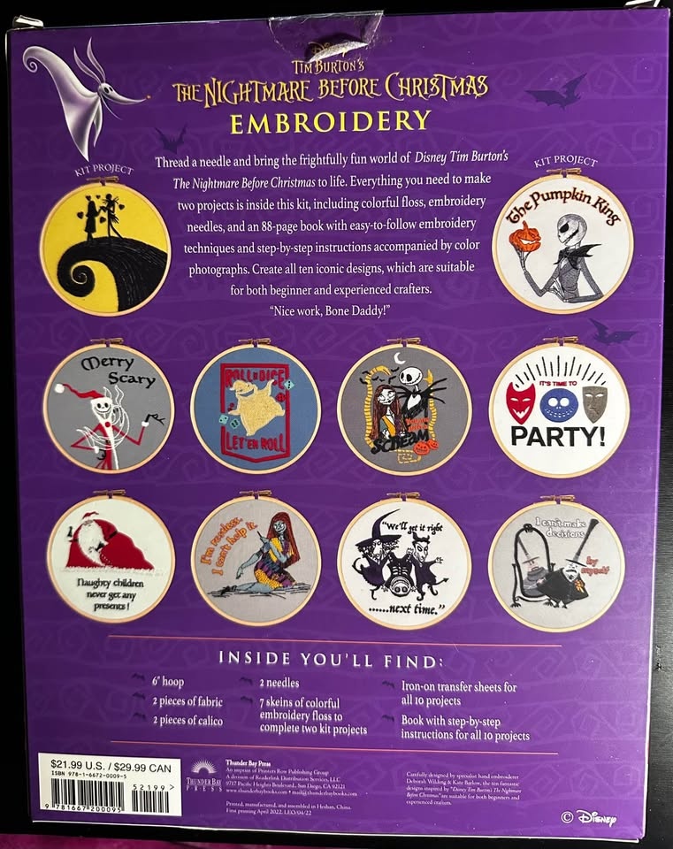 Disney Tim Burton's Nightmare Before Christmas Embroidery Kit Ne - photo 2