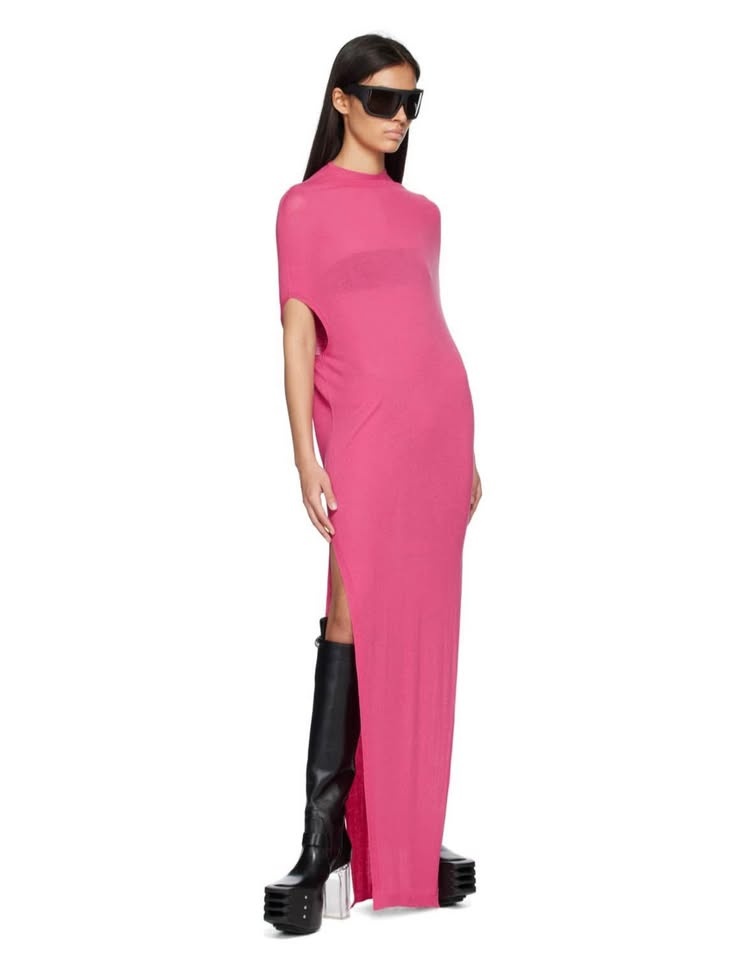 Rick Owens Pink Crater Maxi Dress - photo 2