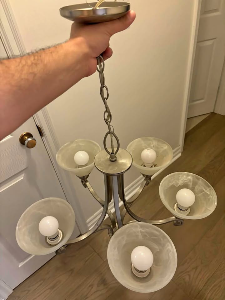5 Light Ceiling Fixture Chandelier (bulbs included)