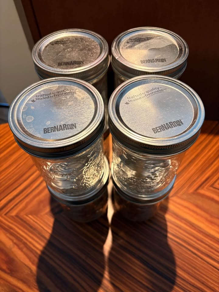 8 pc BERNARDIN Mason Jars & airtight metal lids - photo 2