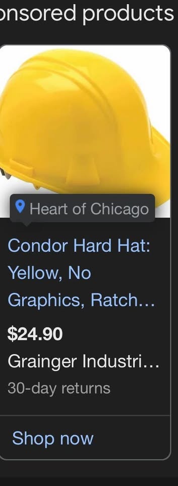 Condor Yellow Construction Hard Hat – Like New - photo 2