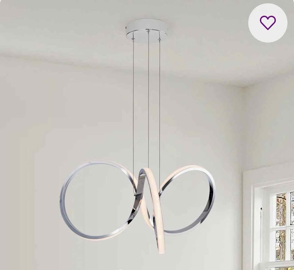 Artika Swirl 30W LED Pendant Light x2 - Chrome