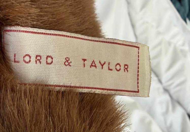 Large Lord & Taylor Teddy Bear Stuffed Plush With Striped Scarf - photo 2