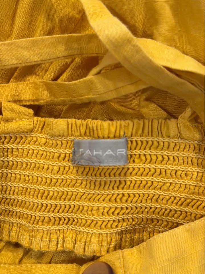 Toddler Girls Size 4 Golden Yellow Pullover Button up Dress $10 - photo 3