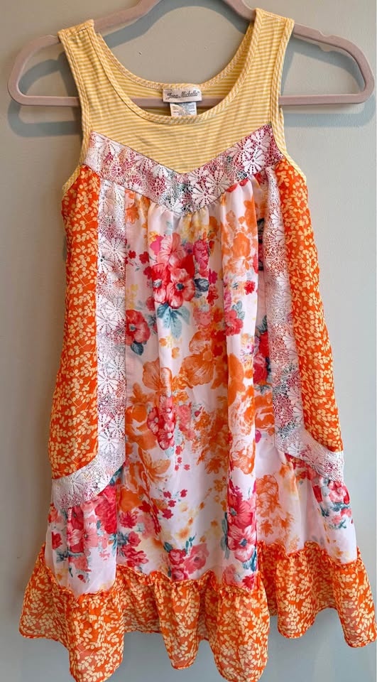 Girls Size 10 Colorful Spring & Summer Flowy Dress $12