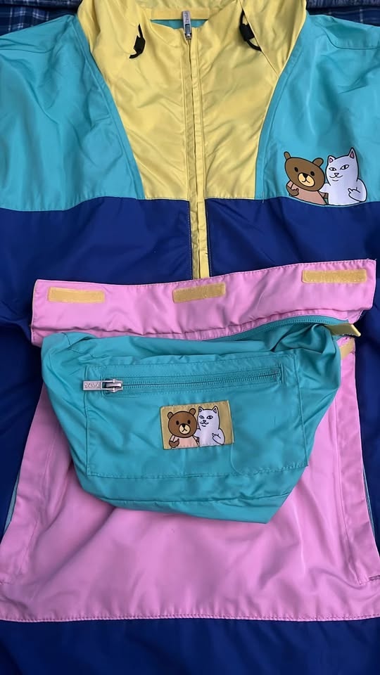 Ripndip x Teddy Fresh 1/2 Zip Hooded Windbreaker - photo 3