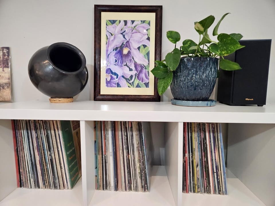 Vintage Signed Watercolour - Purple Cattleya Orchids (20.5 X 14.