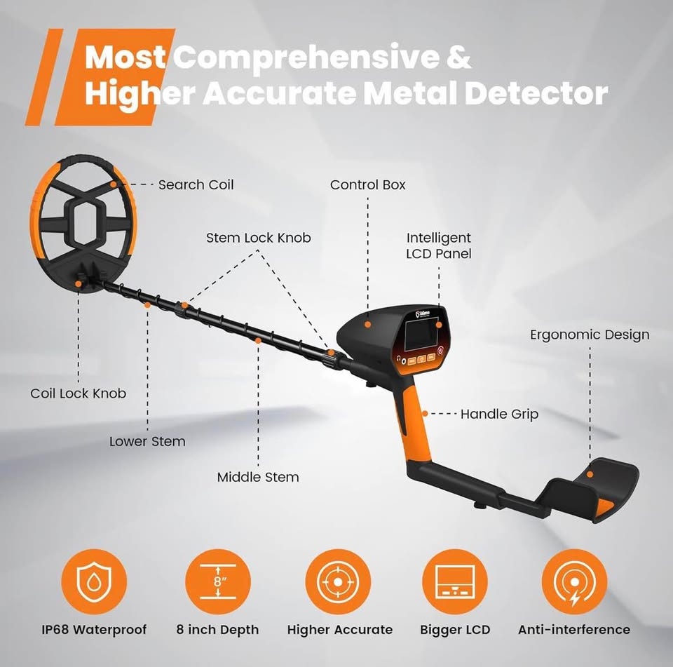 Brand new Metal Detector Waterproof High Accuracy Lightweight