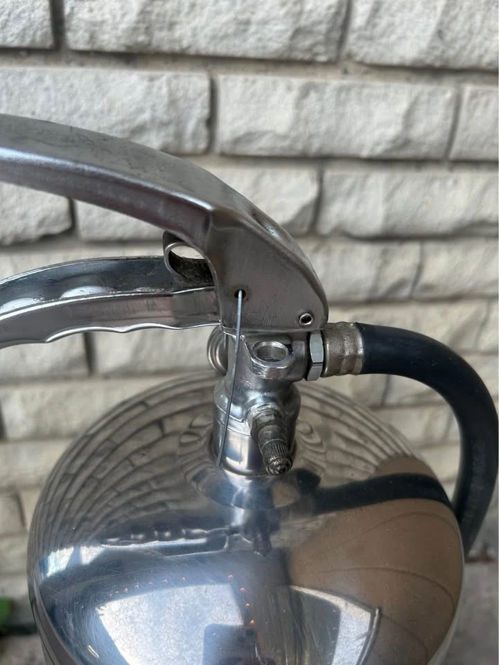Vintage 1979 FLAG Stainless Steel Fire Extinguisher - photo 5