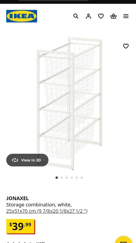 IKEA Narrow Steel Wire Drawer - photo 3