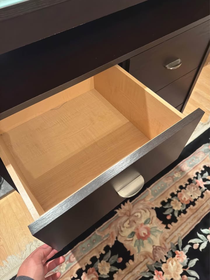 Solid Hardwood Dresser with Glass Top - photo 3