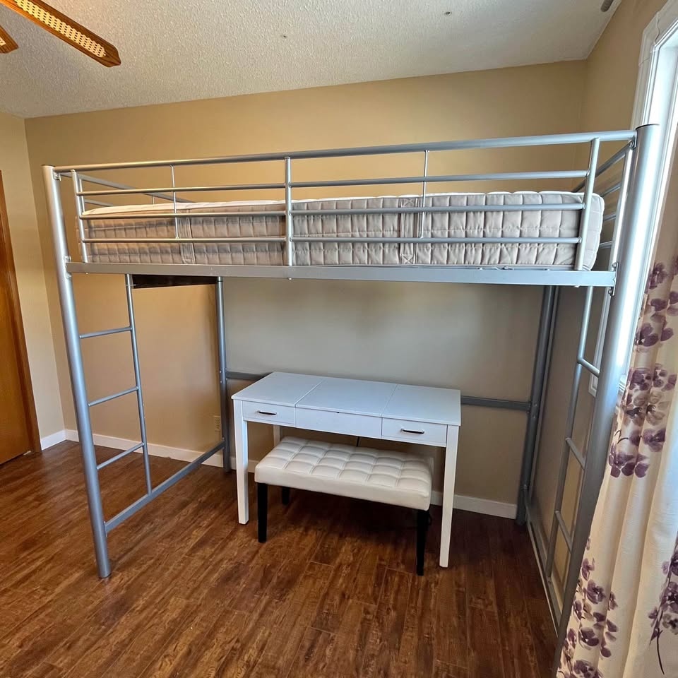Youth Loft Bed and Desk Package with Extras