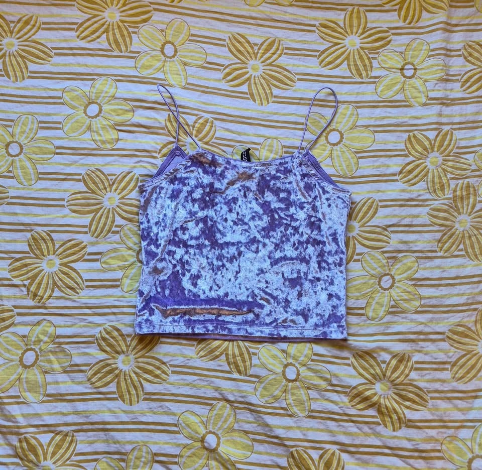 H&M Purple Velour Crop Top - photo 2