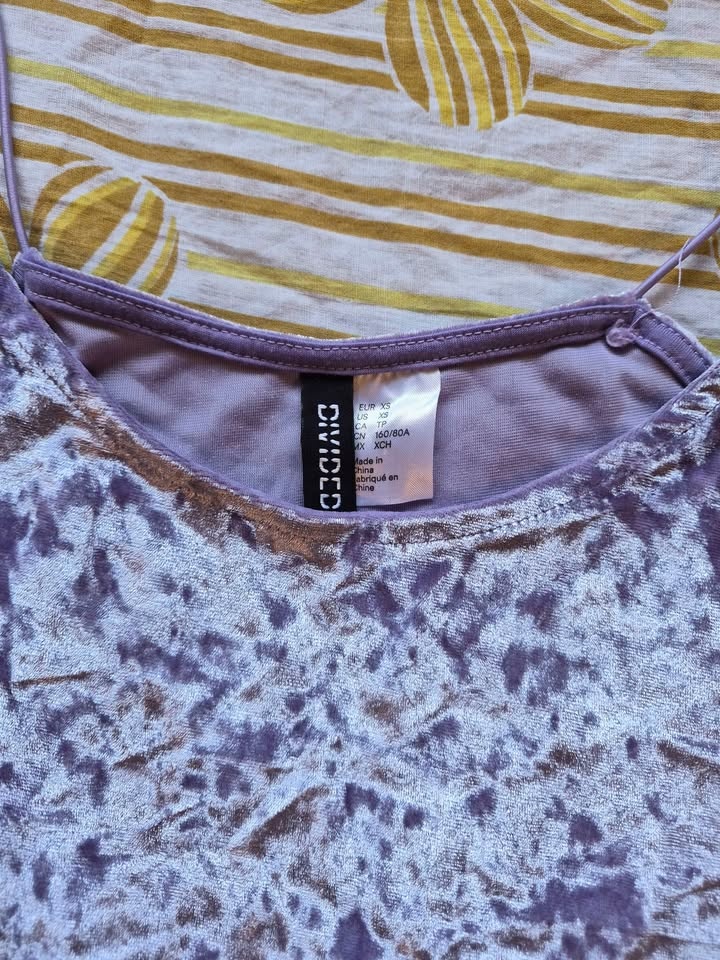 H&M Purple Velour Crop Top - photo 4