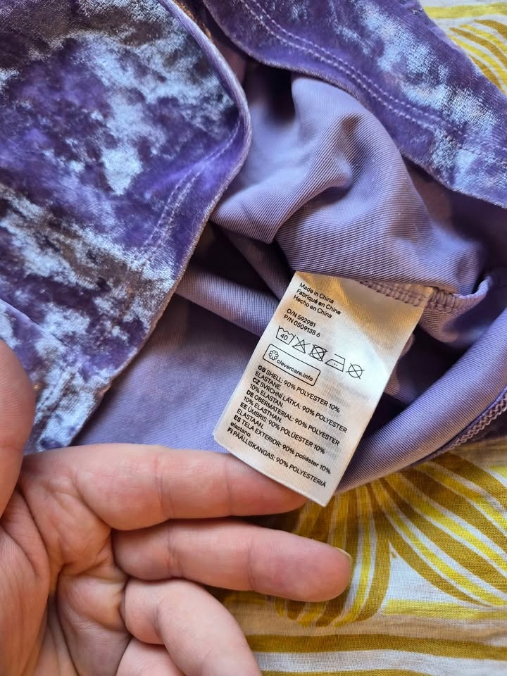 H&M Purple Velour Crop Top - photo 5
