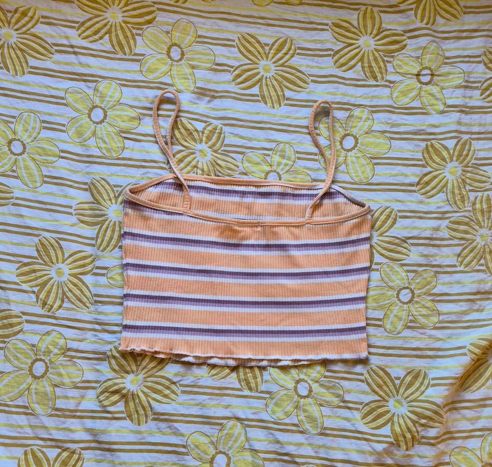 Ardene Orange Striped Crop Top - photo 2