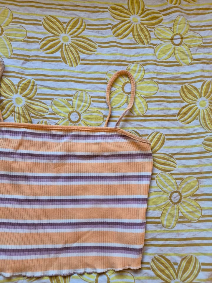 Ardene Orange Striped Crop Top - photo 3