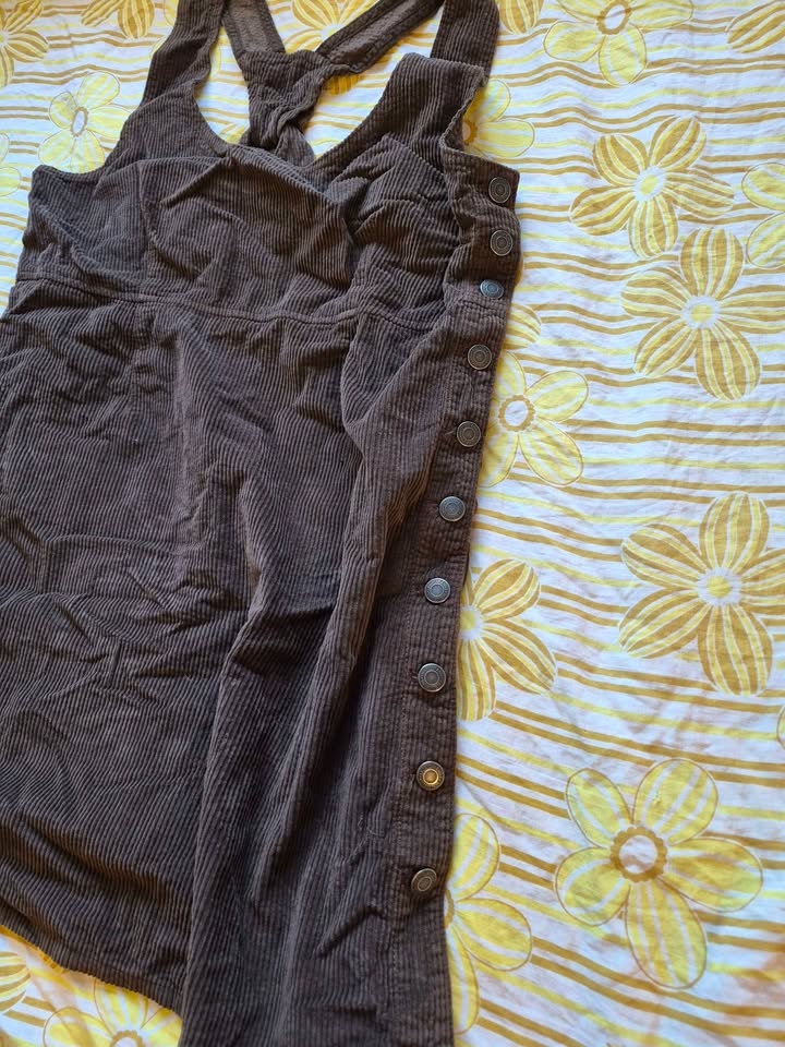 American Eagle Brown Corduroy Overall Dress - photo 4