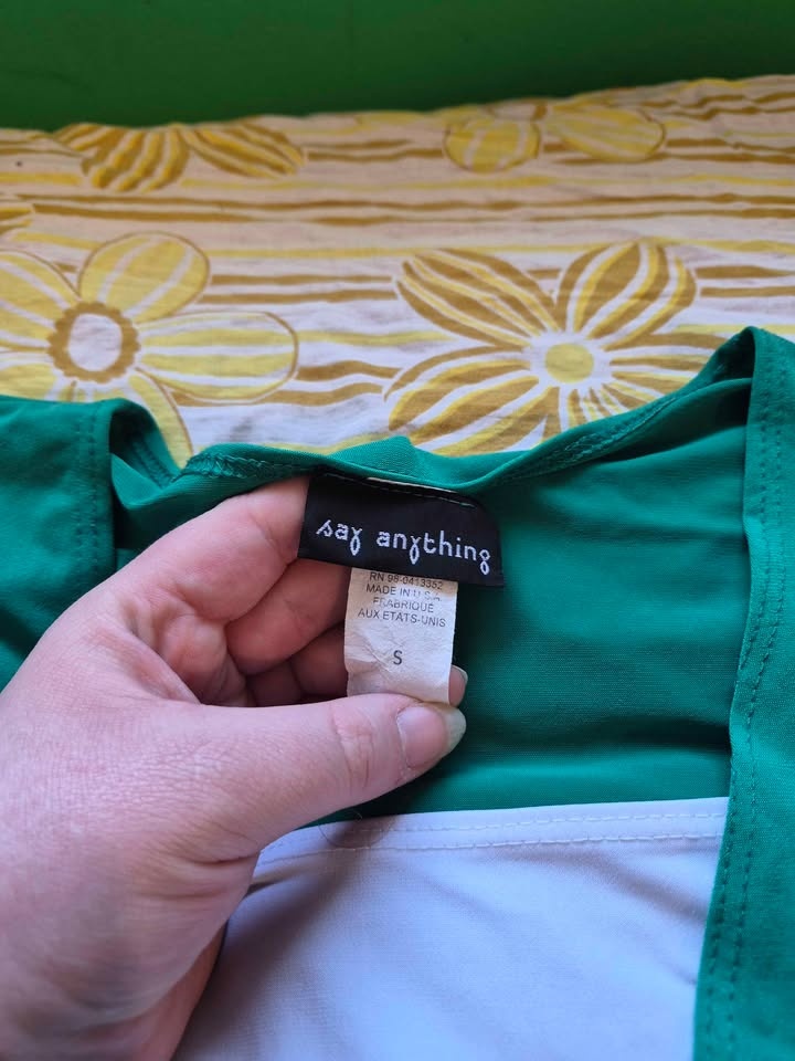 Say Anything Green Wrap Top with Tie Detail - photo 5