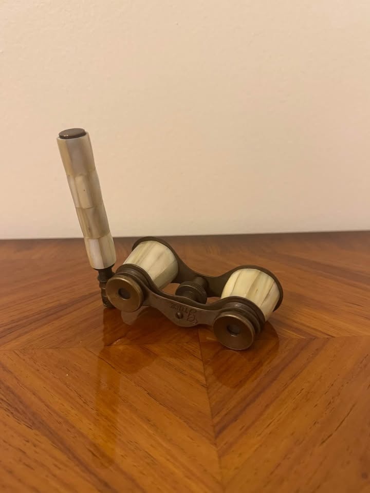 1800s German Ivory-Plated Opera Binoculars - photo 2