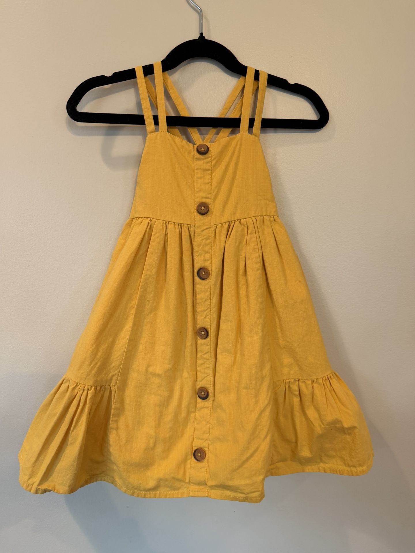 Toddler Girls Size 4 Golden Yellow Pullover Dress $10