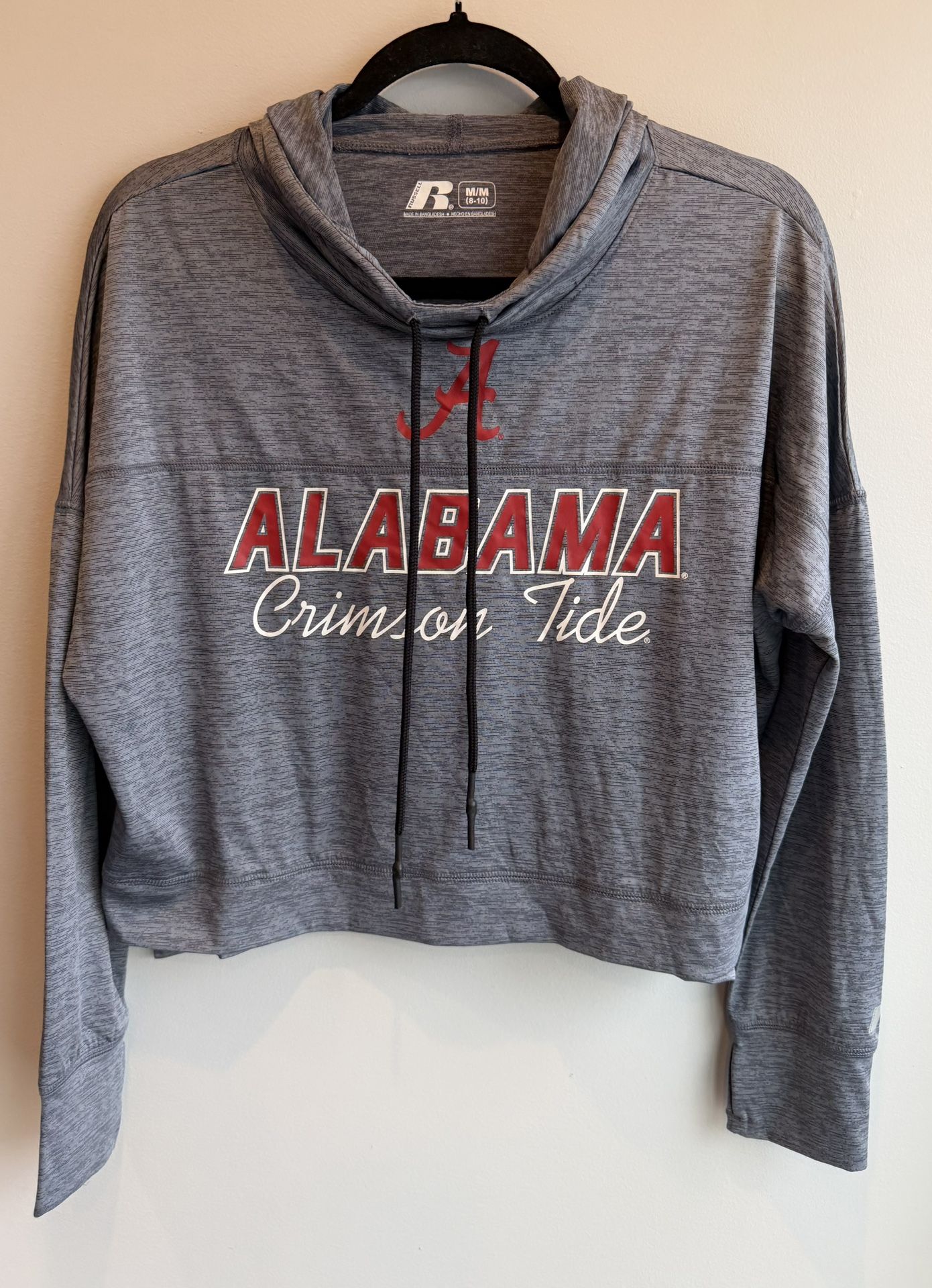 Women's Alabama Crimson Tide Cropped Dry-fit Hoodie - Medium